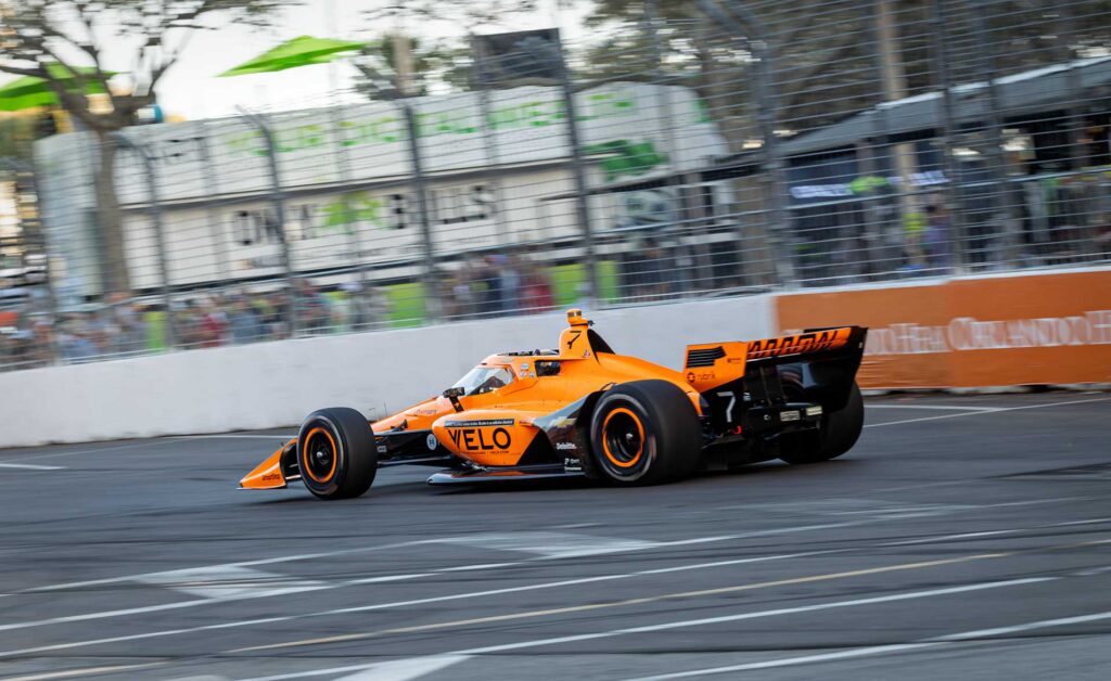 Christian Lundgaard driving the No. 7 Arrow McLaren Chevrolet during the 2026 Firestone Grand Prix of St. Petersburg