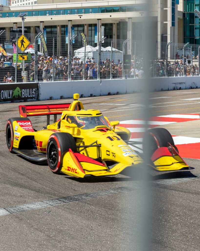 Alex Palou driving the No 10 DHL Chip Ganassi Racing IndyCar at the Firestone Grand Prix of St Petersburg